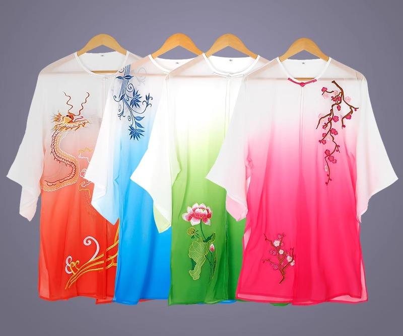 カンフー服 太極拳ウェア 武術着 体操 スポーツ トレーニングウェア 中国 太極拳 練習 競技 パフォーマンス エレガント メンズ レディース