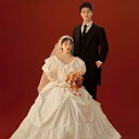 マタニティ フォト 衣装 おしゃれ 記念 写真 スタジオ レトロ ウェディング 宮殿 レース パフスリーブ ドレス フリーサイズ セット