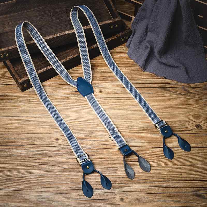 サスペンダー おしゃれ 英国 ノスタルジック ボタン式 ユニセックス メンズ パンツ ズボン ベルト PU ショルダーストラップ 韓国