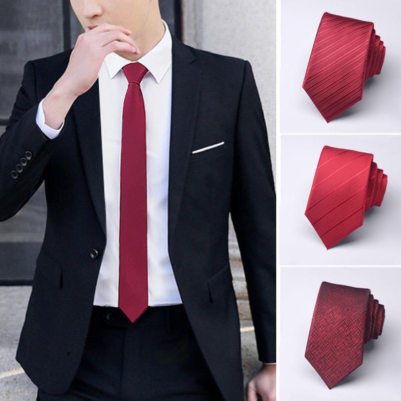 ネクタイ フォーマルファッション 赤 ネクタイ メンズ 韓国 結婚式 新郎 結婚式 結び目 ジッパー ビジネス ハンド タイ 細い