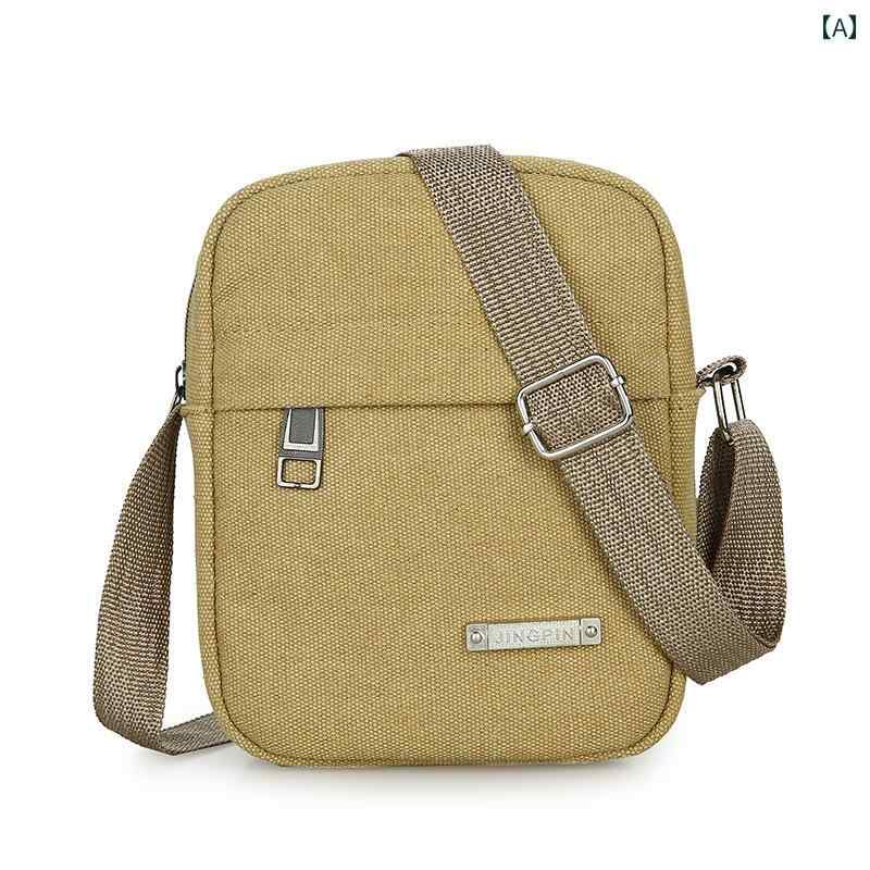 バッグ メンズ ショルダー バッグ クロス ボディ カジュアル 小さめ ジッパー カーキ ブラック ダーク..