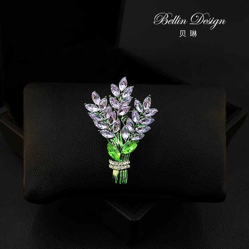 ブローチ おしゃれ 入学式 スーツ 装飾 レディース アクセサリー ジュエリー 雑貨 ロマンチック パープ..