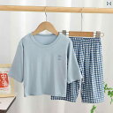 夏用 薄手 半袖 ビスコース 子供 パジャマ 親子 セット 女児 男児 カジュアル ファッション シンプル レディース メンズ