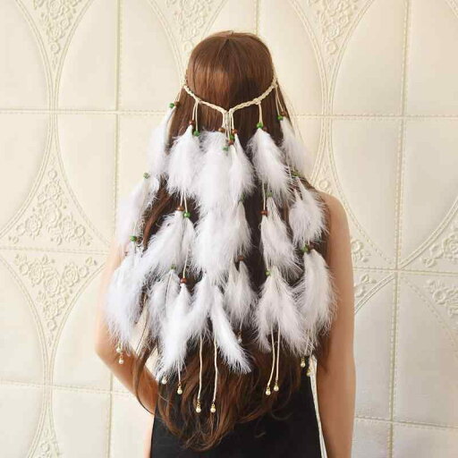 トルコ フェザー ヘッド バンド ヘア アクセサリー 雲南 モンゴル エスニック レトロ フェアリー ホワイト プリンセス トルコ フェザー ヘッド バンド ヘア アクセサリー 雲南 モンゴル エスニック レトロ フェアリー ホワイト プリンセス