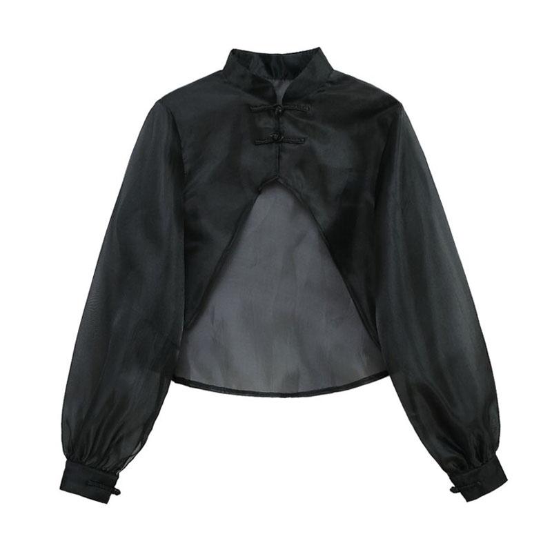 レディース 長袖シアーブラウス トップス カーディガン セクシー かわいい おしゃれ 重ね着 イベント フェス パーティー