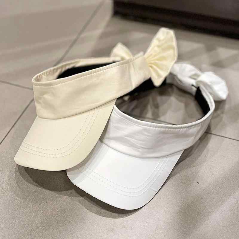 サンバイザー 夏 ソリッドカラー サンシェード トップ 帽子 レディース 屋外 ストリート トップレス 野..