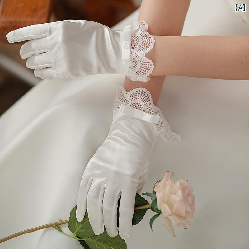 ウエディング グローブ ショート レディース 女性用 婦人用 手袋 ブライダル 結婚式 小物 アクセサリー フェアリー エレガント