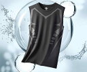 フィットネス ベスト メンズ スポーツ 速乾 ノースリーブ Tシャツ 冷感 夏 薄手 ランニング バスケットボール トレーニング アメリカン 2枚組 メンズ