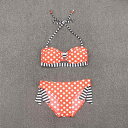 レディース 水着 カジュアル ビキニ 水玉 セクシー ツーピース 三角水着 温泉 夏 胸パッドありワイヤーなし ドット柄 ホルターネック