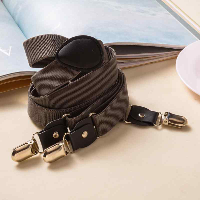 サスペンダー パンツ 吊りベルト ユニセックス フレンチ レトロ シンプル 男女兼用 滑り止め クリップ ショルダーストラップ