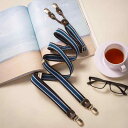 サスペンダー パンツ 吊りベルト ユニセックス 英国風 フレンチ レトロ ストライプ 4クリップ Y字型 ショルダーストラップ