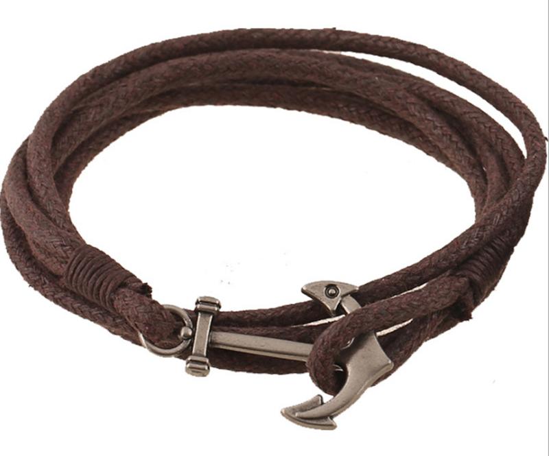 ブレスレット アメリカ ワックス ロープ アンカー ブレスレット ファッション ハンド ロープ ホット 手..