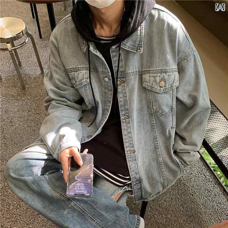 メンズ アウター ジャケット デニムジャケット カジュアル シンプル スタイリッシュ 男性 ファッション おしゃれ 大きいサイズ