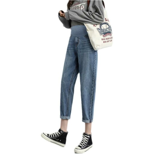マタニティ パンツ 春秋冬 ボトムス ダディパンツ 妊娠初期 大きめサイズ マタニティ ジーンズ 腹部サポート デニム ベルベット ロング マタニティ パンツ 春秋冬 ボトムス ダディパンツ 妊娠初期 大きめサイズ マタニティ ジーンズ 腹部サポート デニム ベルベット ロング