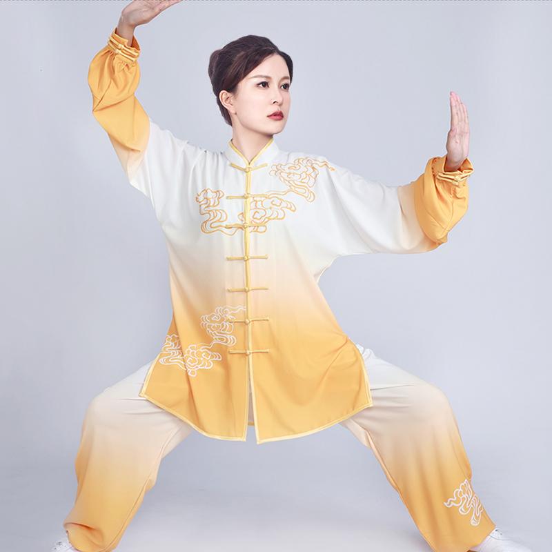 カンフーウェア スポーツウェア トレーニングウェア パフォーマンス衣装 太極拳 服 スーツ 服 レディース メンズ 男女兼用 春夏秋 ハイエンド 武道 太極拳 ...