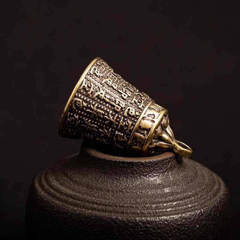 中国風 アクセサリー 置き物 アンティーク 真鍮 観音 銅 ベル 銅 ベル 車 ペンダント 銅 風鈴 キー チェーン ペンダント バッグ