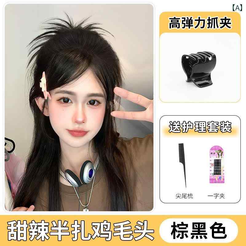 ウィッグ かつら つけ毛 ヘア ヘッド ふわふわ フェイク 巻き 普段使い 小物 雑貨 髪 女性 軽量 外出 ナチュラル レディース