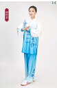 太極拳 服 レディース ヨガ 瞑想 運動 拳法 表演服 おしゃれ 動きやす エレガント ベール グラデーション 刺繍 パフォーマンス 競技 練習着 上下セット ...