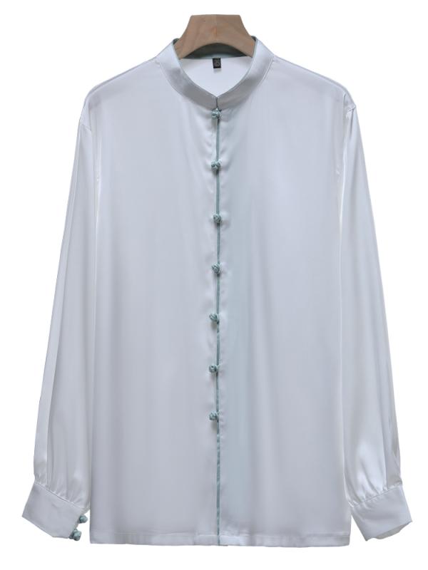 太極拳 服 レディース ヨガ 瞑想 運動 拳法 表演服 おしゃれ 動きやすい 上下セット パンツ 中国風 練習着 ゆったり 武道 白 シンプル 大きいサイズ