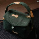 茶道具 収納袋 ボックス バッグ 手提げ 御物袋 綿 リネン 刺繍 布 厚手 仕切り ティーカップ ポット 湯呑 急須 コップ 茶碗 容器 持ち運び ポータブル...