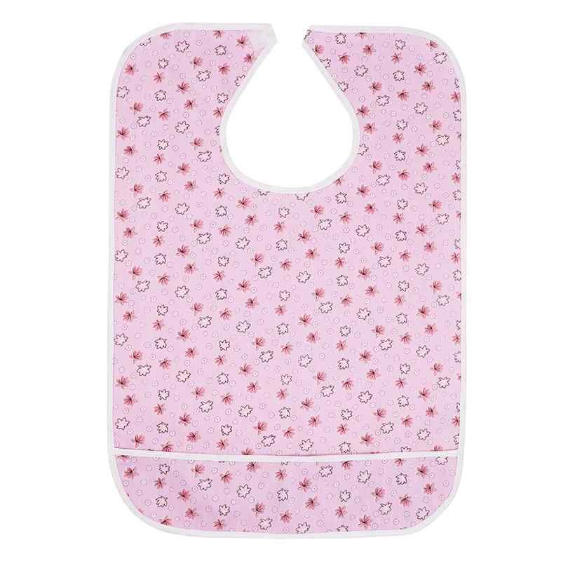 介護用エプロン 食事 大人 高齢者 シニア 男女兼用 通気性 防水 耐油 施設 老人ホーム 入院 前掛け 食べこぼし キャッチ おしゃれ 花柄 ピンク 青