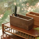 収納 木製ボックス 無垢材 黒 ウォールナット チェリーウッド 茶道 筒 工具入れ ティーセット ペンホルダー アクセサリー 茶室 リビング 卓上 レトロ チャ...