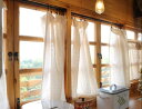 カフェカーテン おしゃれ 吊り下げ 綿 リネン ガーゼ ハーフ レトロ 遮光 目隠し 間仕切り 背景 防塵 ドア 出窓 キャビネット 食器棚 リビング 寝室 玄...