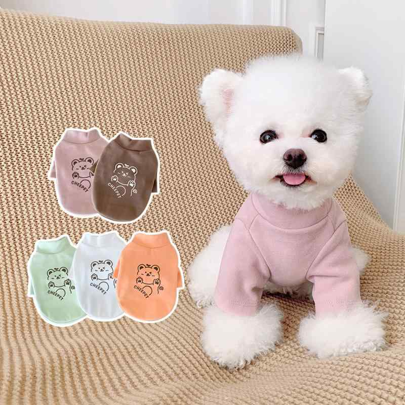 犬 洋服 可愛い フリース ベア 春秋 散歩 お出かけ カジュアル ペット 茶色 オレンジ ピンク 大きめサ..