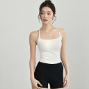 スポーツウェア フィットネスウェア トレーニングウェア 女性用 スポーツブラ 胸パッド付き タイトフィット ヨガ ピラティス 速乾 通気性 夏用 トップス