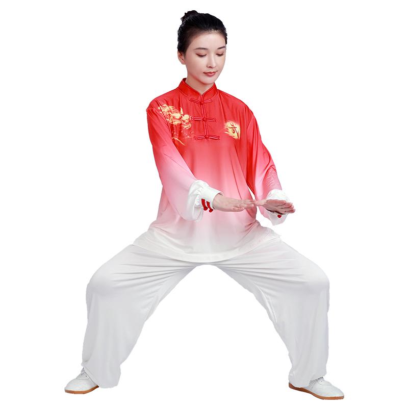 太極拳 服 レディース メンズ 春夏 秋 長袖 半袖 トップス 上下セット ミドル丈 練習 パフォーマンス カンフー 武術 通気性 柔らかい ポケット付 中国 ...