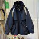 ウインドブレーカー レディース 春 ウエスト絞り スタイルアップ フード ジャケット 秋 大きいサイズ ゆったり 防風 ジップアップ ポケット 無地 黒 カーキ