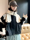 ウインドブレーカー レディース 春 黒 白 ワークウェア ジャケット 秋 フード スタンドカラー ジップアップ ボタン ポケット おしゃれ ゆったり