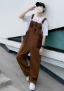 オーバーオール メンズ つなぎ 春秋 アメリカン ヴィンテージ風 サロペット 作業服 ストレート 長ズボン 綿 大きいサイズ 普段着 おしゃれ 茶