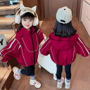 ウインドブレーカー キッズ 女の子 ベビー トップス ジャケット 春秋 ジップアップ フード 袖口ゴム 防寒 ゆったり ソフト 通気 カジュアル 赤 通園 通学 お出かけ