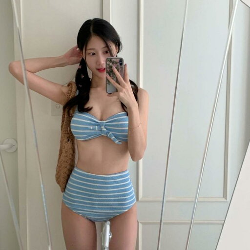ビキニ レディース水着 夏 セパレート 胸パッド有り ワイヤー無し ハイウエスト 海 プール 温泉 リゾート 旅行 レジャー シンプル かわいい 青 ピンク ストライプ柄 ビキニ レディース水着 夏 セパレート 胸パッド有り ワイヤー無し ハイウエスト 海 プール 温泉 リゾート 旅行 レジャー シンプル かわいい 青 ピンク ストライプ柄