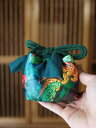 茶道具 仕覆 御物袋 旅行 ティーセット 収納袋 ポータブル 布 サテン 綿 巾着 厚手 仕切り スクエア ポット カップ 中国茶 おしゃれ レトロ チャイナ風...