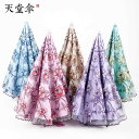 日傘 折りたたみ 二つ折り 日焼け防止 レディース レース 刺繍 花柄 エレガント 母の日 プレゼント タッセル 撥水性 紫外線対策 金 青 紫