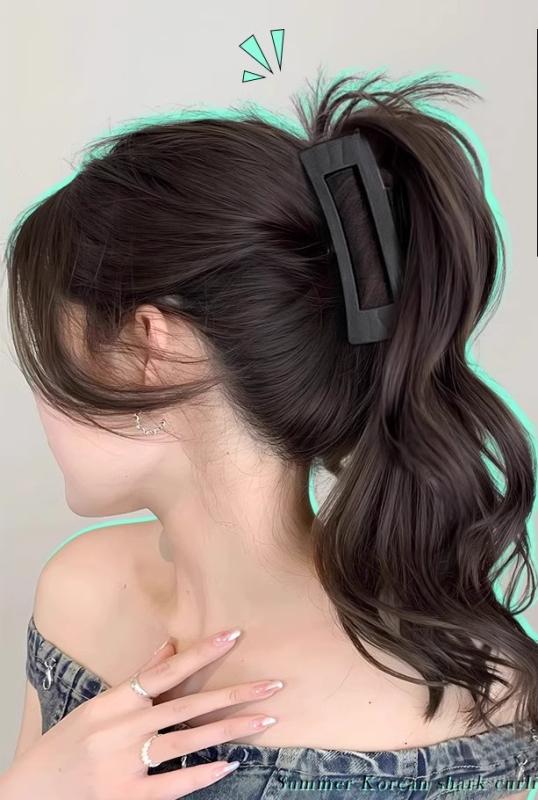 レディース ウィッグ おしゃれ ポニーテール 女性 巻き髪 高ポニーテール 人工 巻き髪 半分 編み込み フェイク ポニーテール