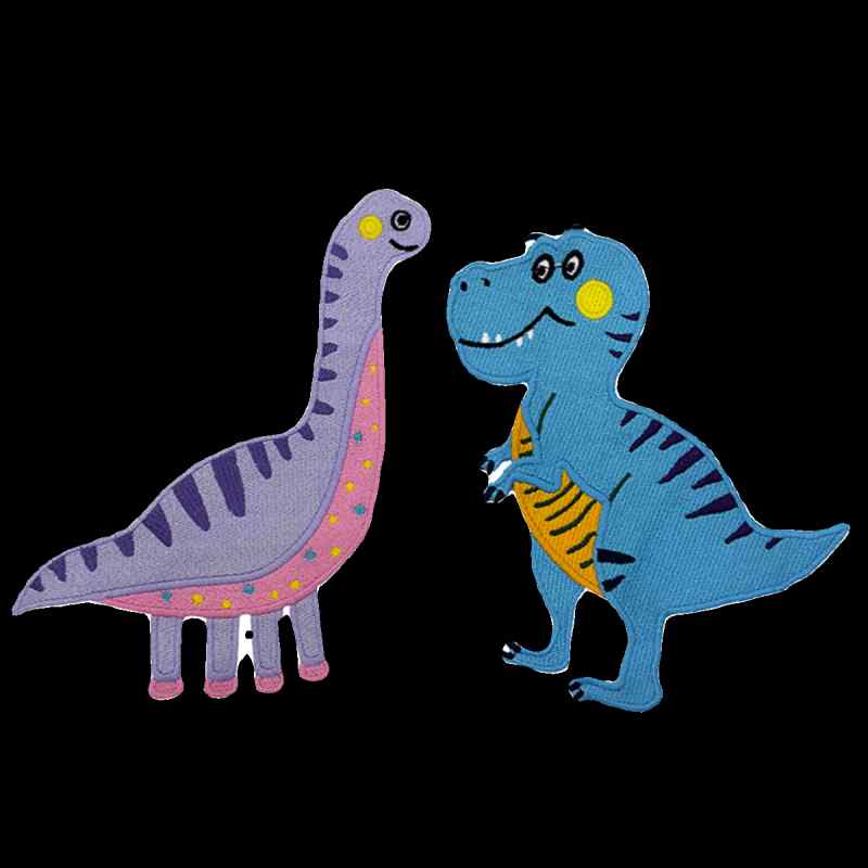 ワッペン 大きい ワンポイント 子供服 刺繍 パッチ 恐竜 デザイン かわいい 布 穴 補修 手縫い 裁縫 ア..
