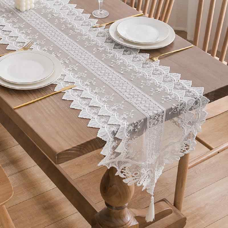 テーブル ランナー レース テーブル フラグ アメリカン ロング テーブルクロス 防塵 靴 テレビ キャビネット 布 カバー ヨーロピアン コーヒー 植物 花 シンプル モダン ダイニング おしゃれ