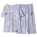 ルームウェア 部屋着 レディース 半袖 婦人 ミセス 高齢者 夏 モーダル コットン パジャマ ゆったり 薄手 綿 シルク ホーム 服 ブルー グリーン パープ...