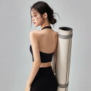 スポーツブラ フィットネスブラ エクササイズブラ 胸パッド付き 女性用 ホルターネック 耐衝撃 ギャザー 通気性 夏 エクササイズ フィットネス ヨガ ピラティス ランニング ストレッチ トレーニング
