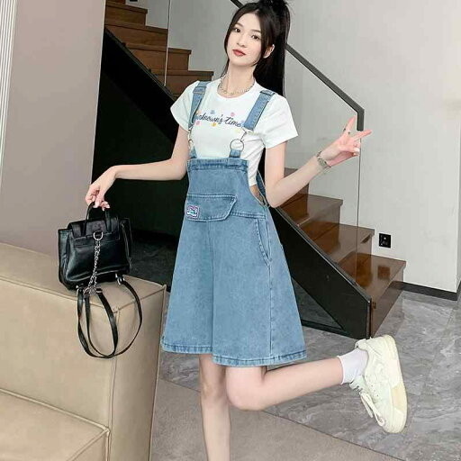 サロペット パンツ レディース オーバーオール つなぎ うさ耳 かわいい デニム サスペンダー 夏 薄手 ワイドレッグ ショーツ サロペット パンツ レディース オーバーオール つなぎ うさ耳 かわいい デニム サスペンダー 夏 薄手 ワイドレッグ ショーツ