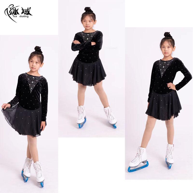 フィギュア スケート ウィンター アイス スポーツ ウェア 大人用 子供用 服 ドレス 女の子 トレーニング パフォーマンス 衣装 スカート
