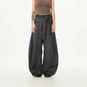 パンツ カジュアルパンツ アメリカン レトロ ストリート ストラップ マチェーテ ワイド レッグ パンツ カジュアル ロング パンツ レディース レジャー 休日 旅行