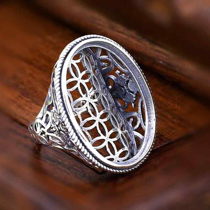 リング 空枠 レディース メンズ シルバー アクセサリー リングホルダー レトロ ハンドメイド diy プレゼント 誕生日 記念日 おしゃれ 22*29