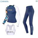 サーフスーツ ラッシュガード レディース 長袖 水着 日焼け防止 速乾 セパレート サーフィン 紫外線対策 スポーティー マリンスポーツ アクティブ アウトドア