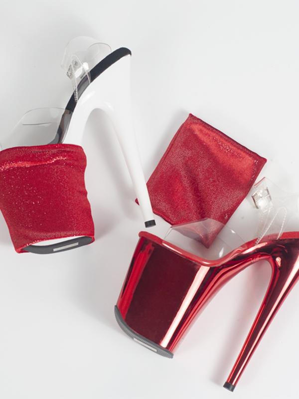 ポールダンス シューズ 保護カバー レディース ハイヒール ステージ パフォーマンス イベント パーティー コスプレ つま先 厚底 プラットフォーム ソフト 耐摩耗 傷 汚れ防止 おしゃれ 無地 赤 黒 シャンパン 練習 アクセサリー