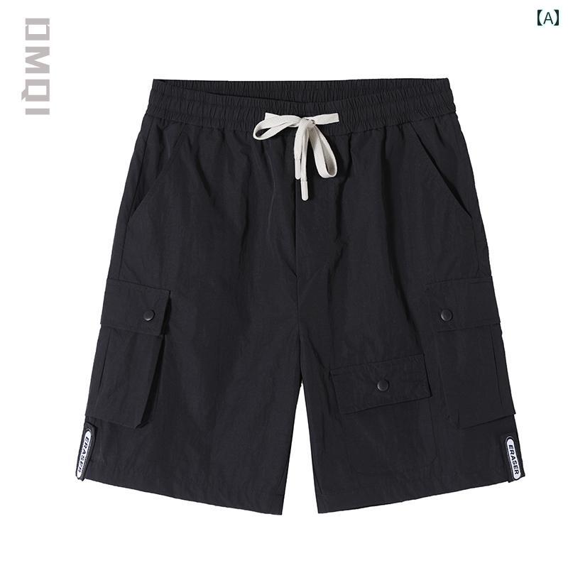 メンズ ハーフパンツ 夏 ハイエンド アウトドア 冷感 速乾 薄手 冷感 オーバーオール ショートパンツ ゆったり オーバーサイズ カジュアル ミドル パンツ 楽ちんパンツ アウトドア