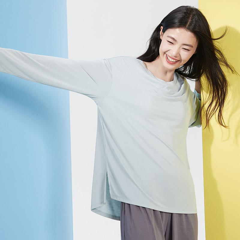 ルームウェア レディース 部屋着 カップ付き パジャマ インナー 春秋 長袖 パンツ ピンク グレー ホワイト